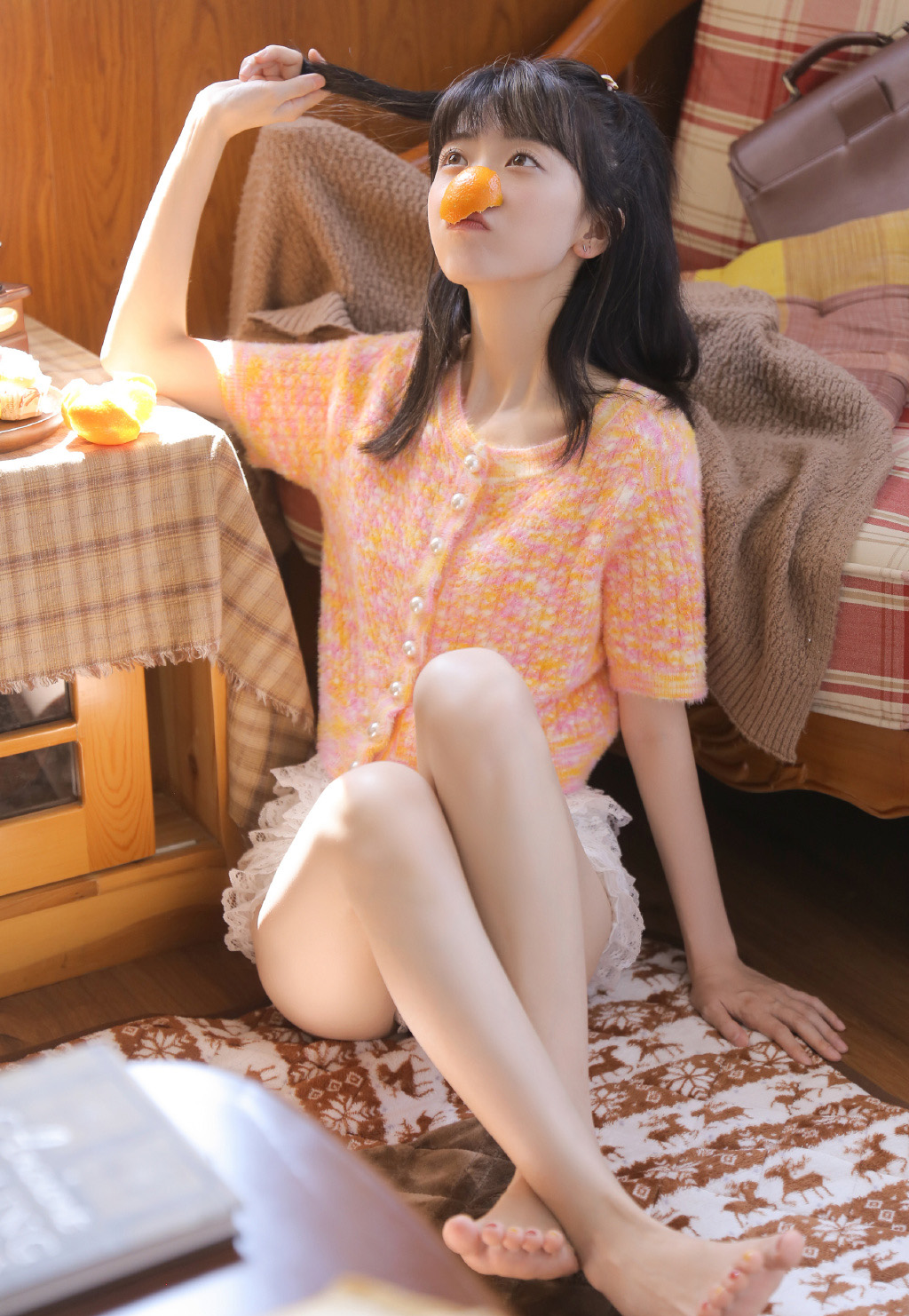 柠檬酱 | 绅士福利站 橘子味女孩性感长腿美女撩人写真 唯美写真  